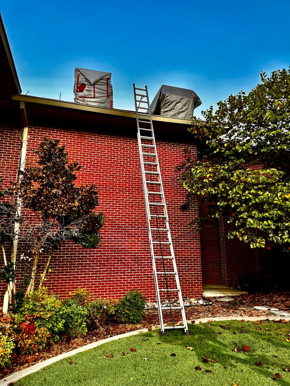 Commercial EPDM Roof at a Church in Tulsa, OK - Installation Progress - High Resolution View 2