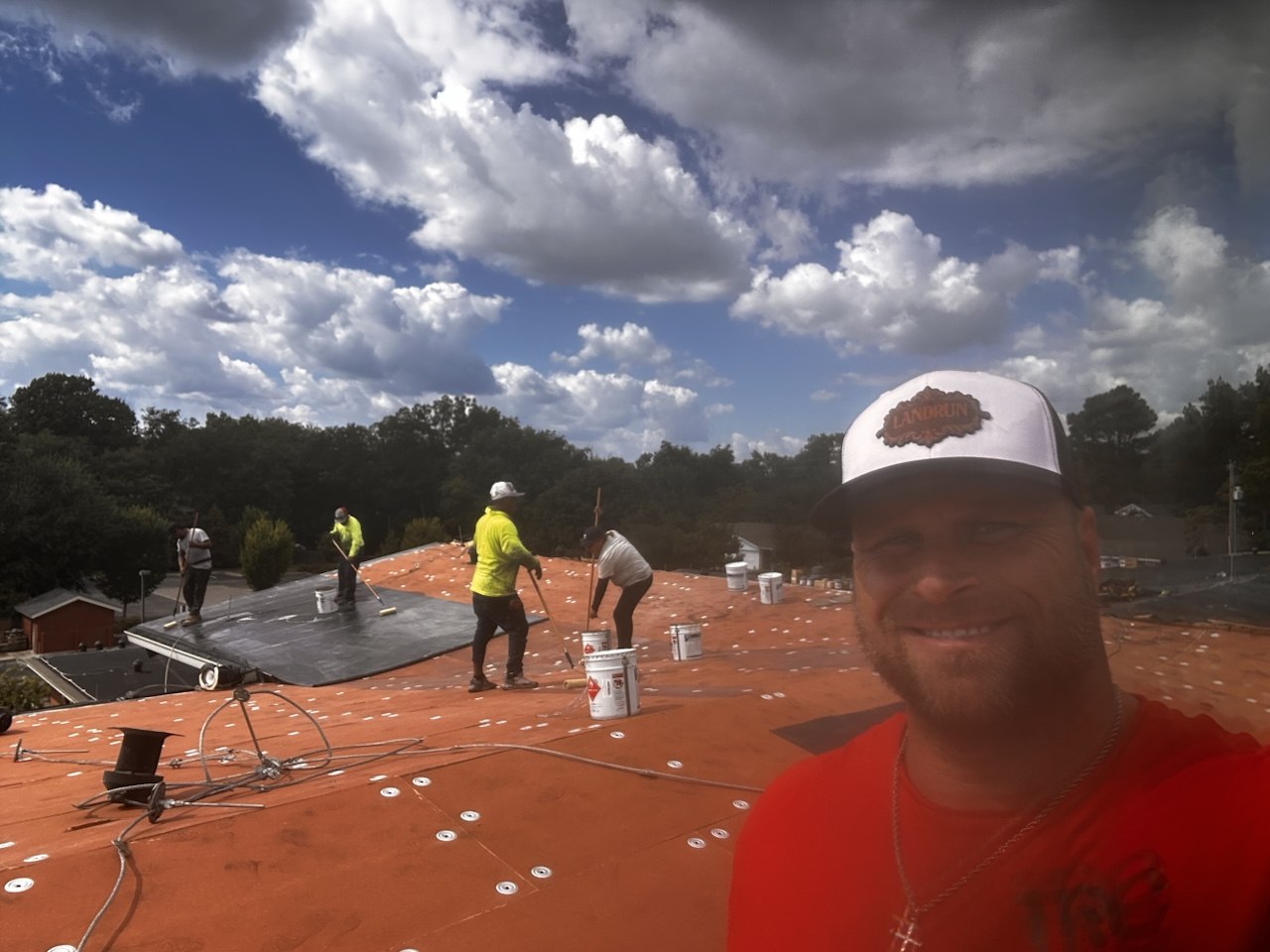 Commercial EPDM Roof at a Church in Tulsa, OK - Installation Progress - High Resolution View 5