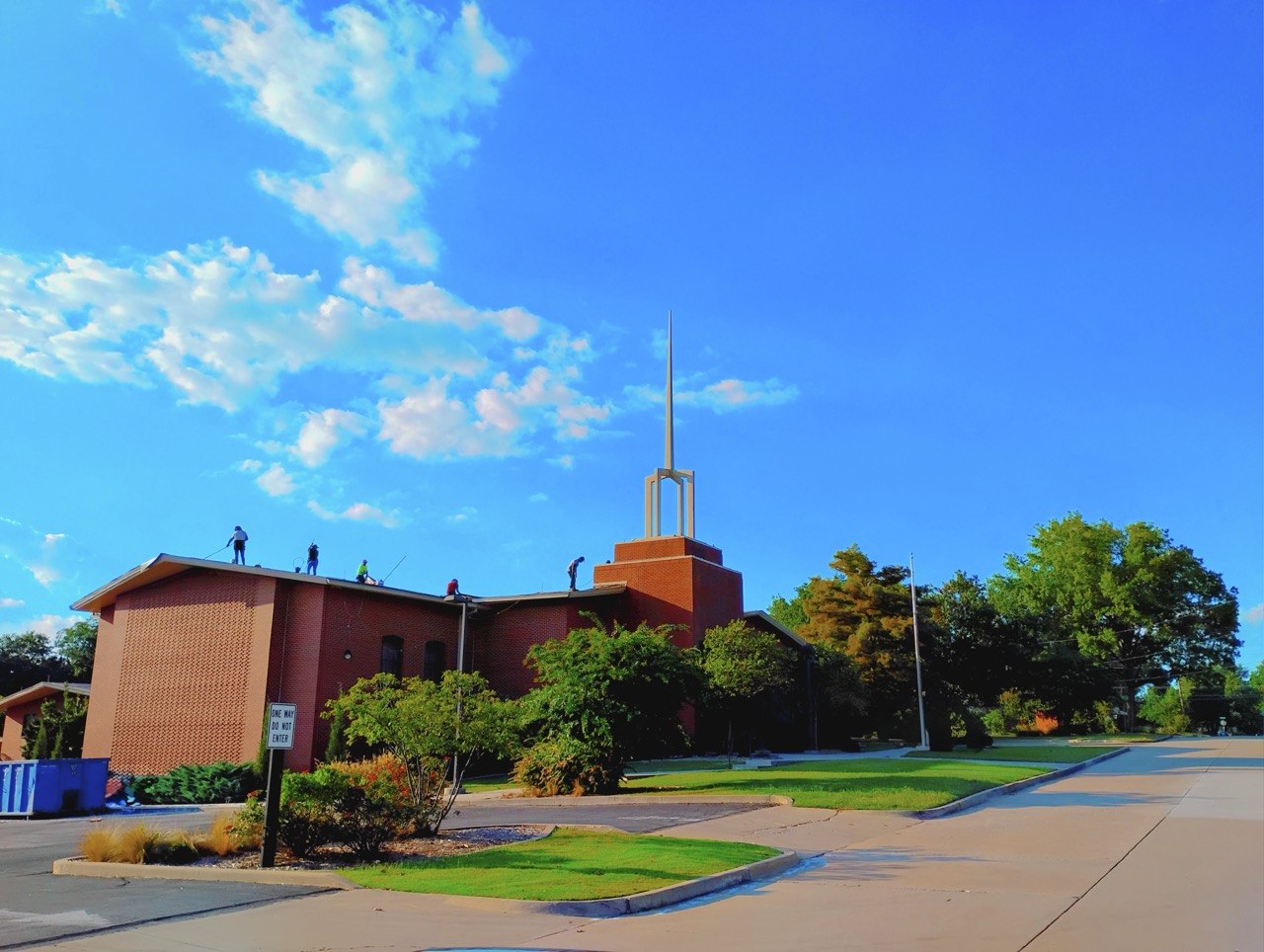 Commercial EPDM Roof at a Church in Tulsa, OK - Installation Progress - High Resolution View 3