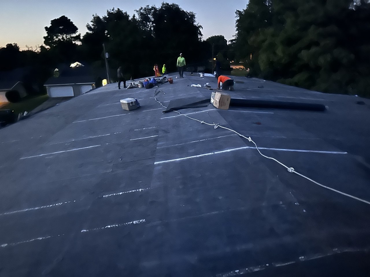 Commercial EPDM Roof at a Church in Tulsa, OK - Membrane Application & Seaming - High Resolution View 11