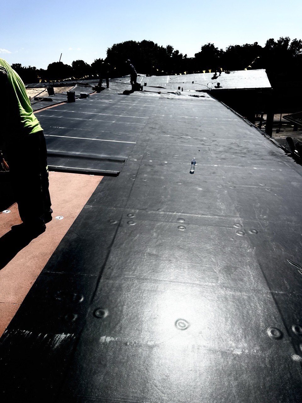Commercial EPDM Roof at a Church in Tulsa, OK - Membrane Application & Seaming - High Resolution View 7