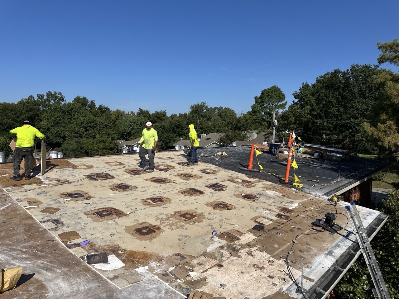 Commercial EPDM Roof at a Church in Tulsa, OK - Membrane Application & Seaming - High Resolution View 4
