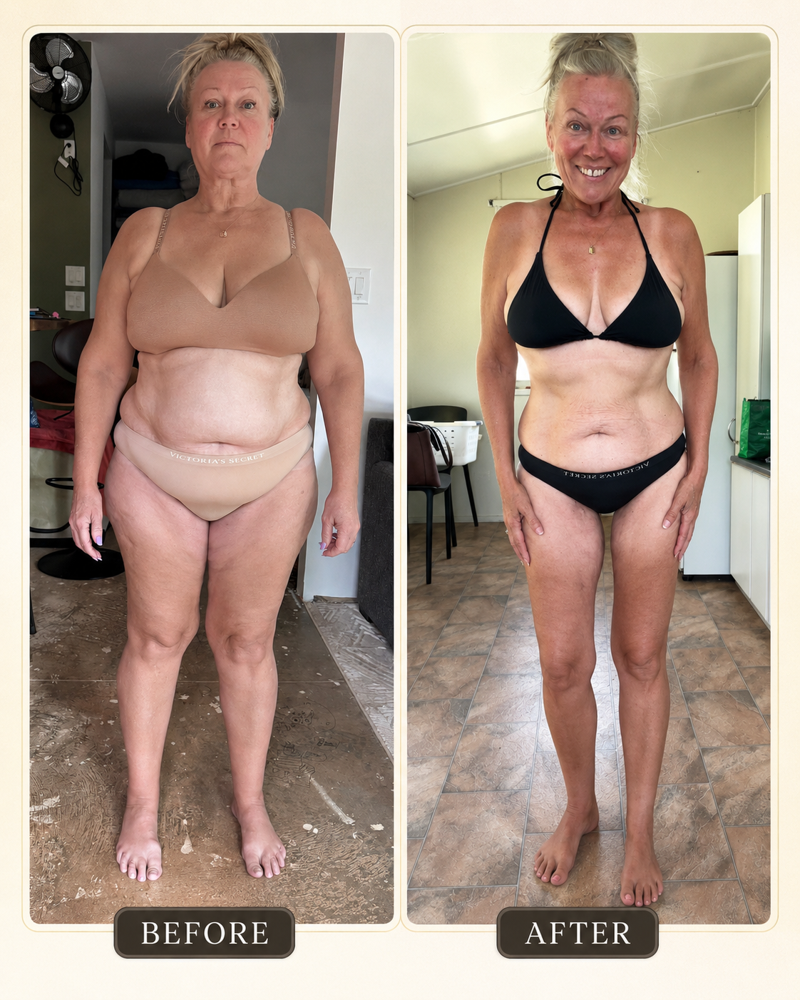Nic before and after 63 lb result