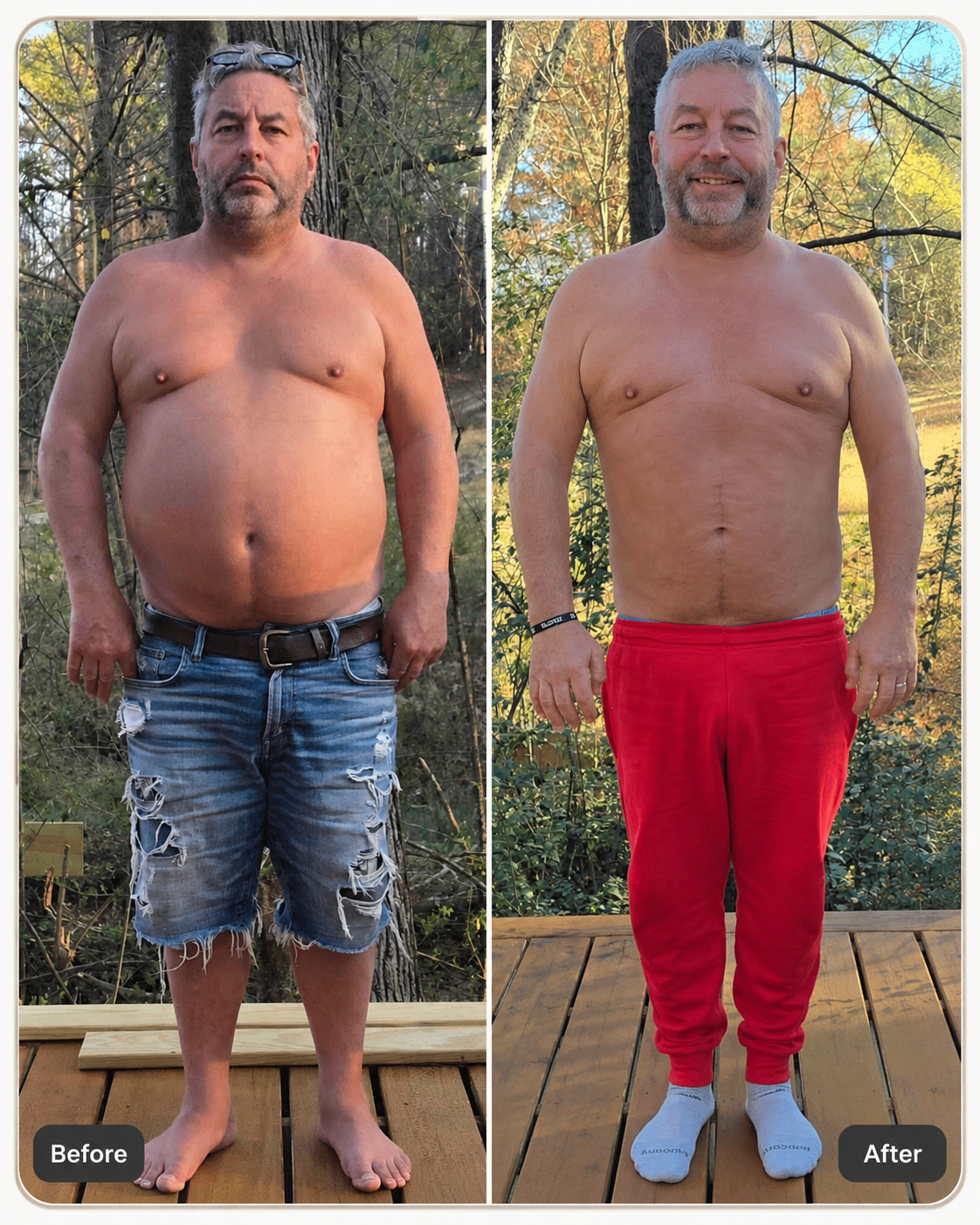 Brett before and after transformation