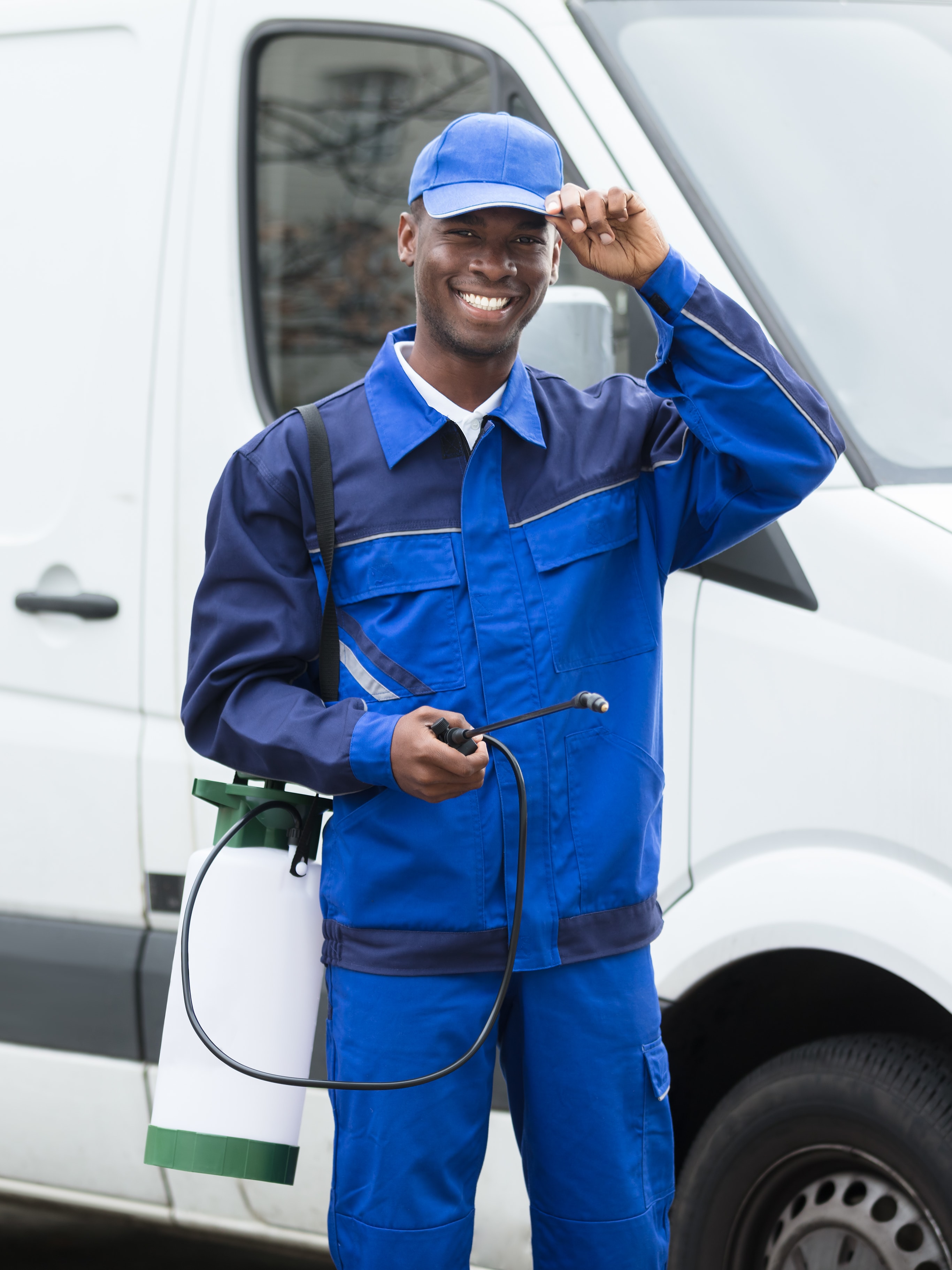 A pest control professional showing up at your home to help manage an infestation.