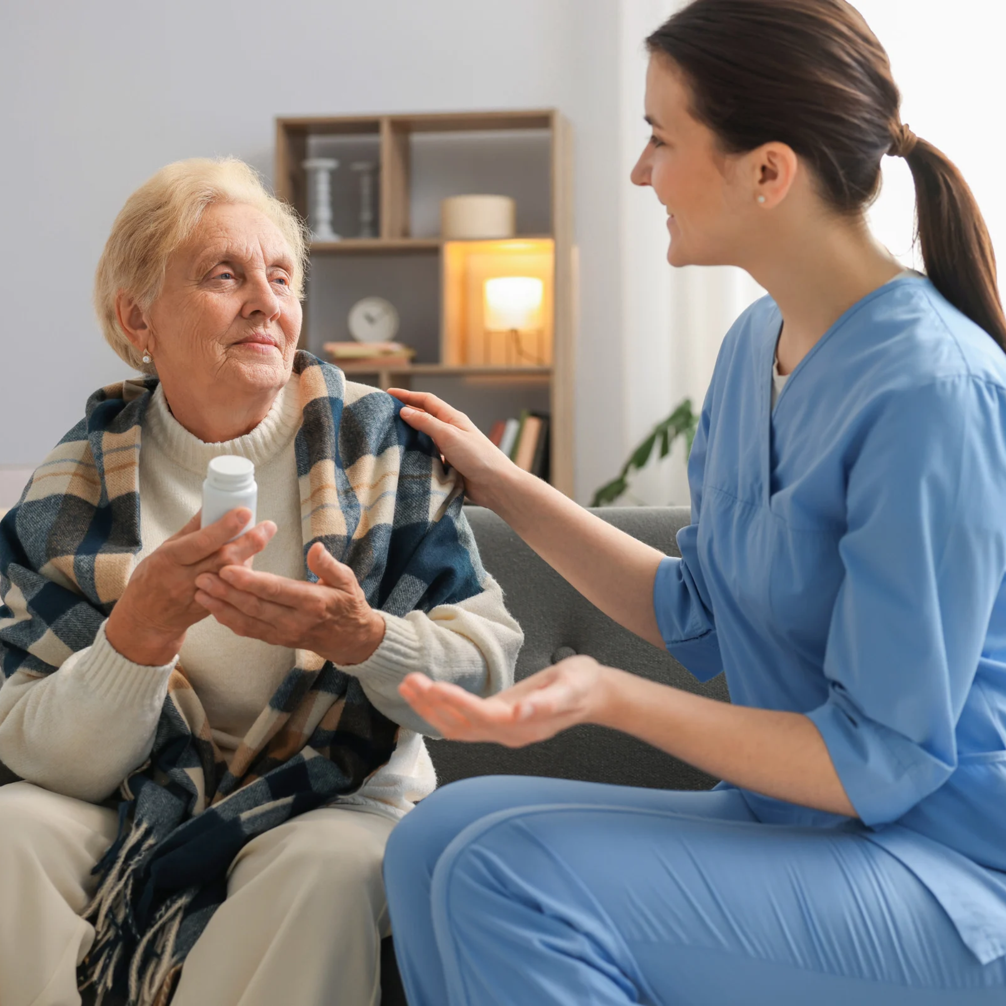 Caregiver providing support