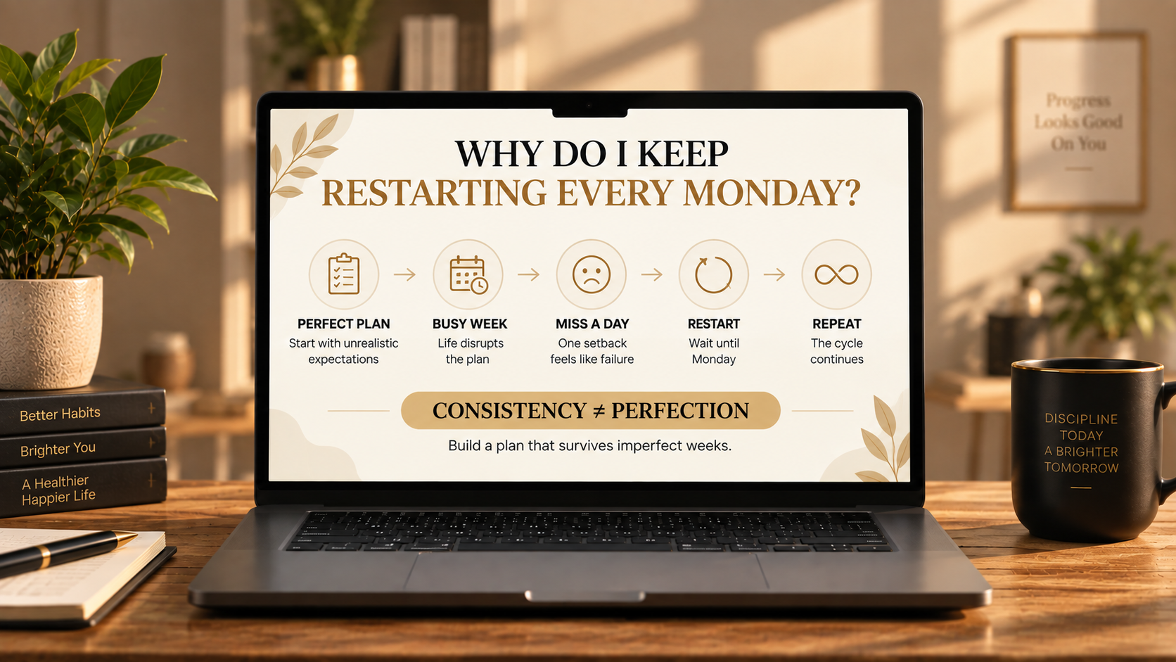 Why the restart-every-Monday loop happens