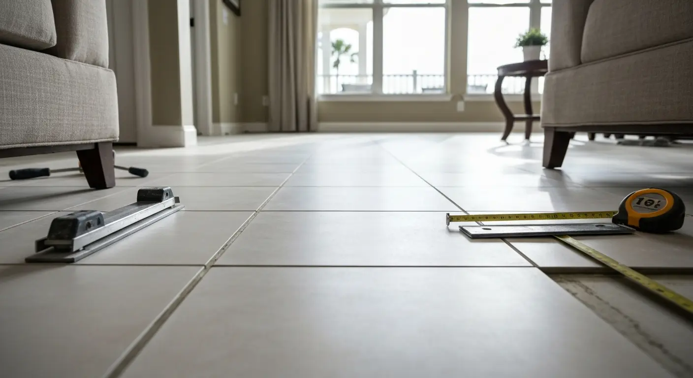 Tile floor installation