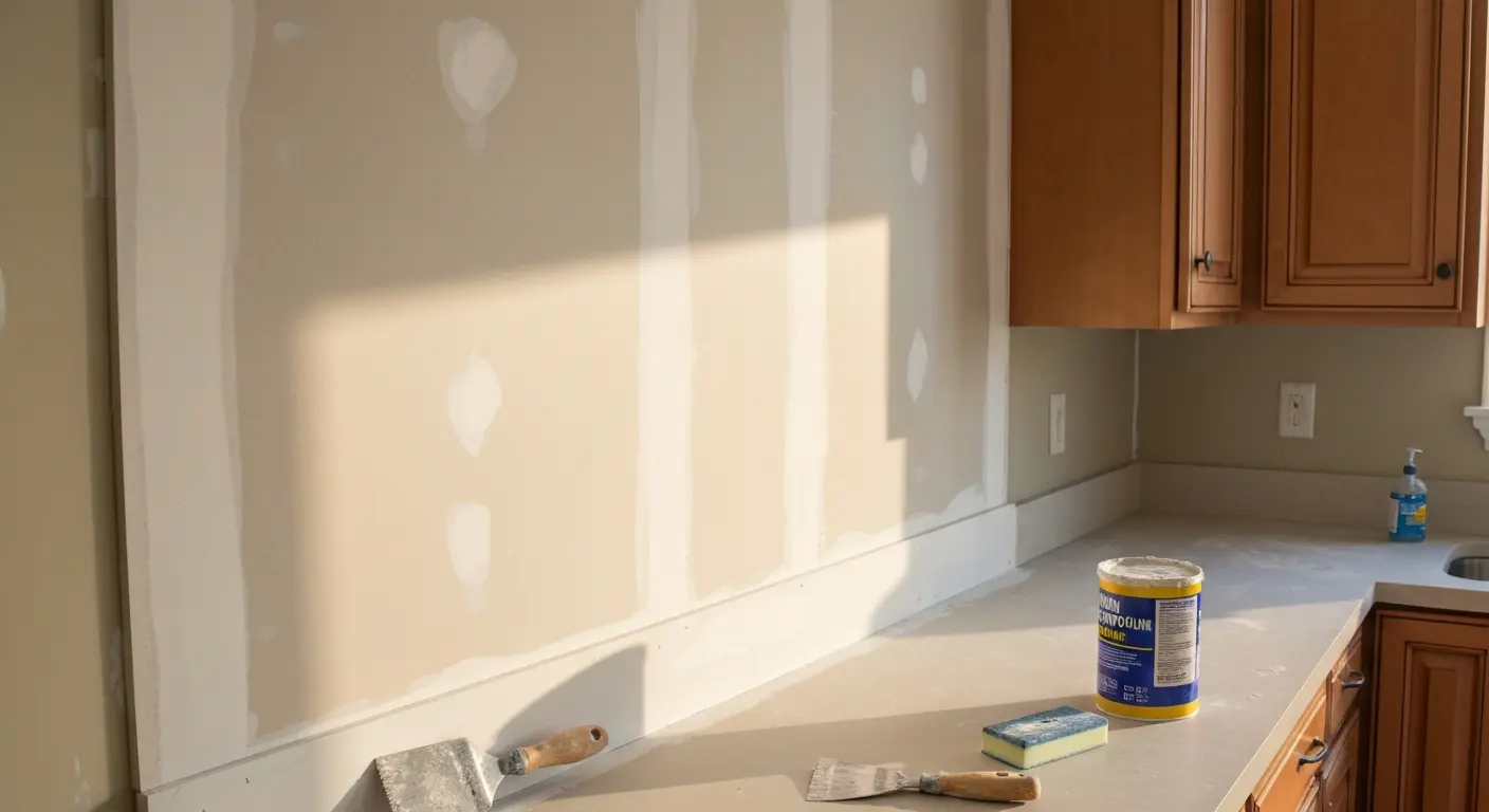 Backsplash drywall preparation