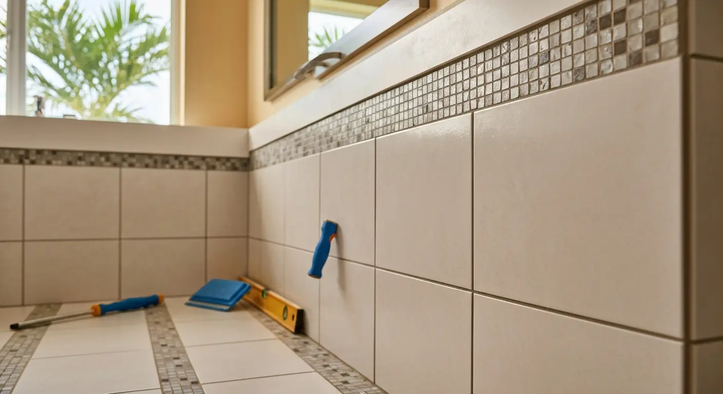 Bathroom tile work