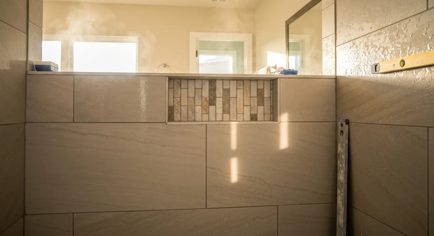 Shower tile installation