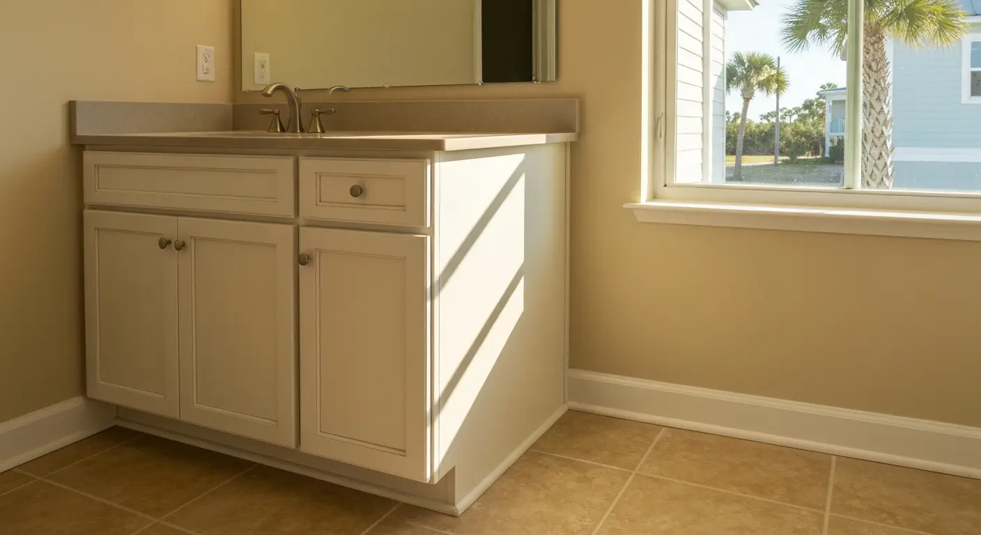 Bathroom vanity installation
