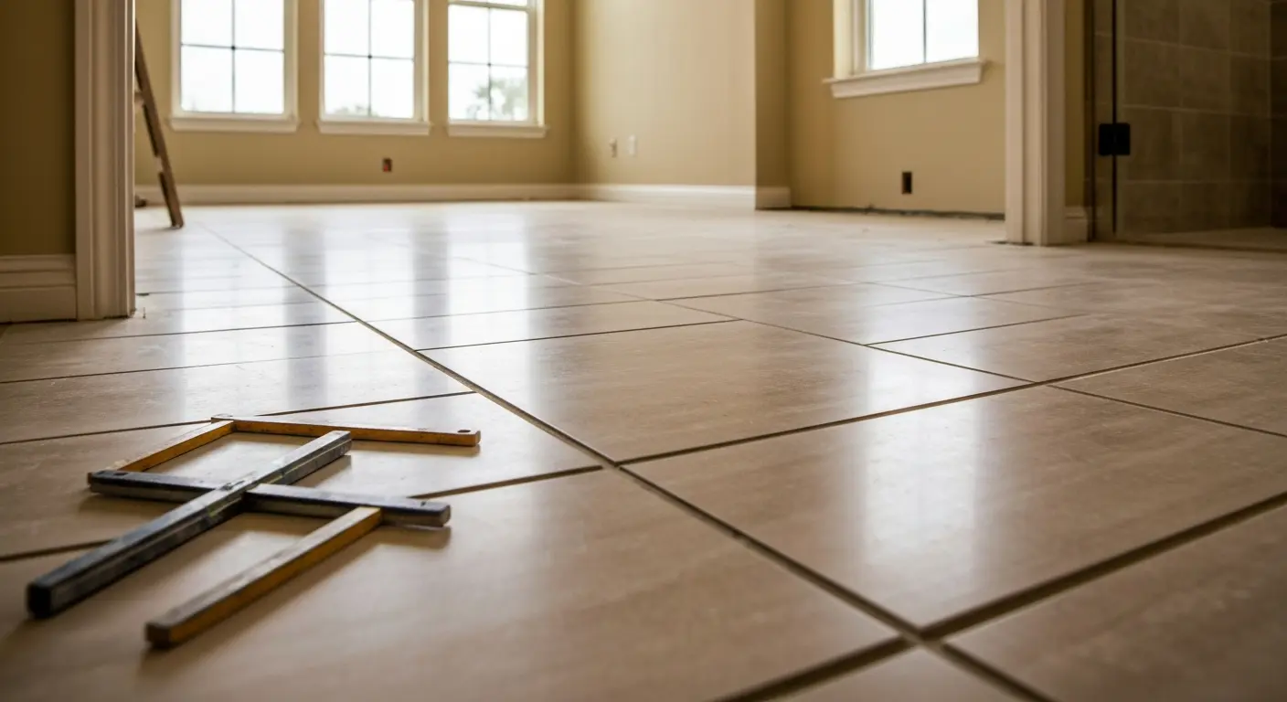 Bathroom tile flooring