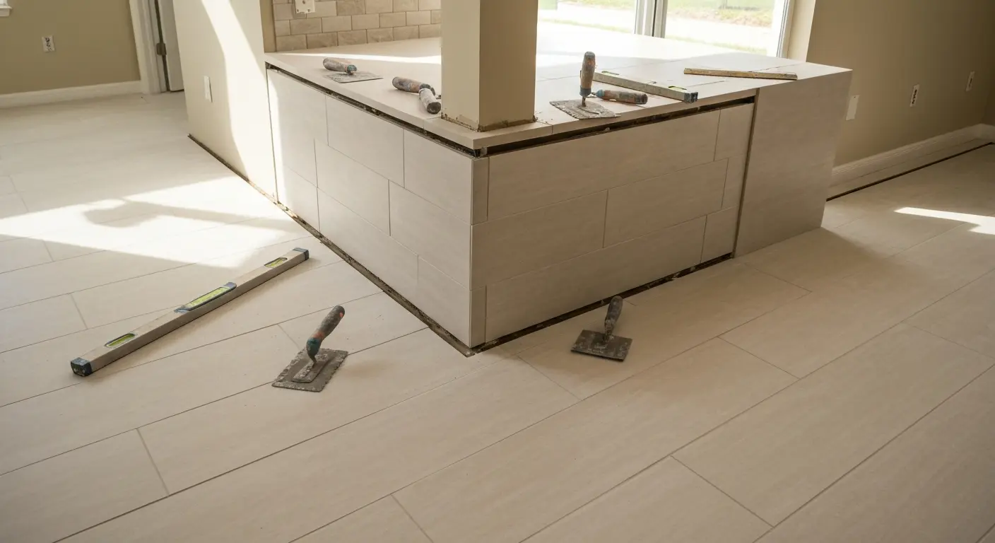 Kitchen flooring and wall preparation