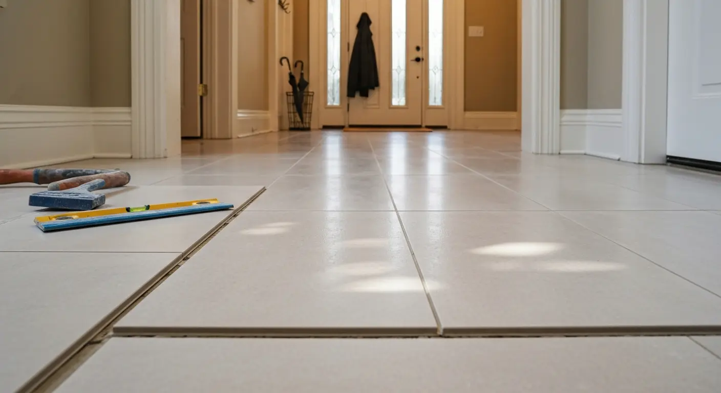 Tile flooring installation