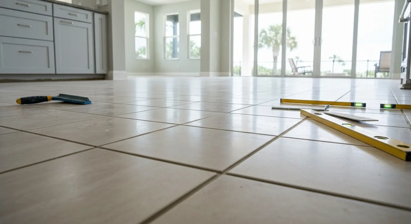 Kitchen floor installation