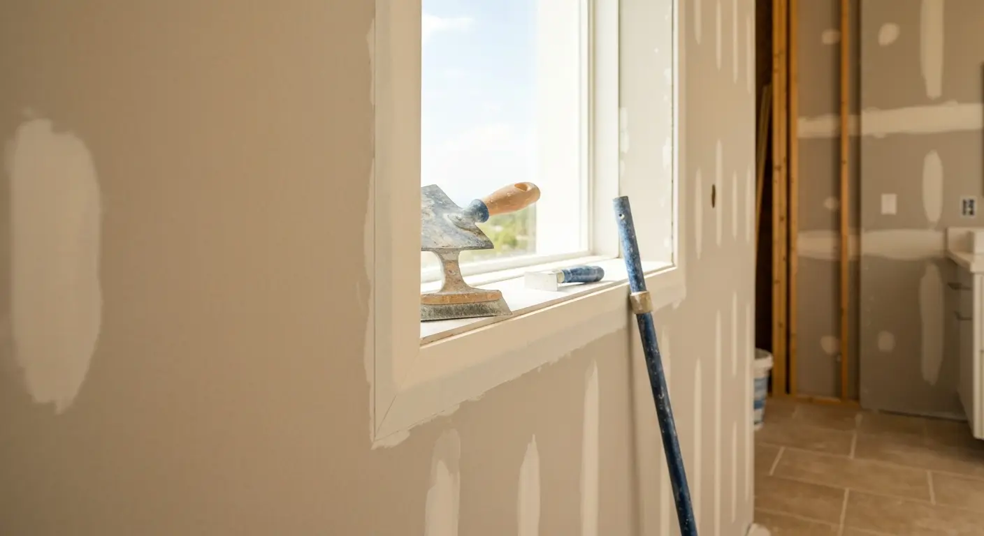 Bathroom drywall installation