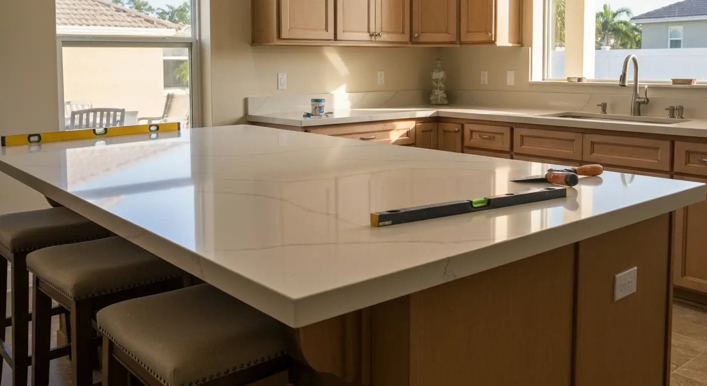 Kitchen countertop installation