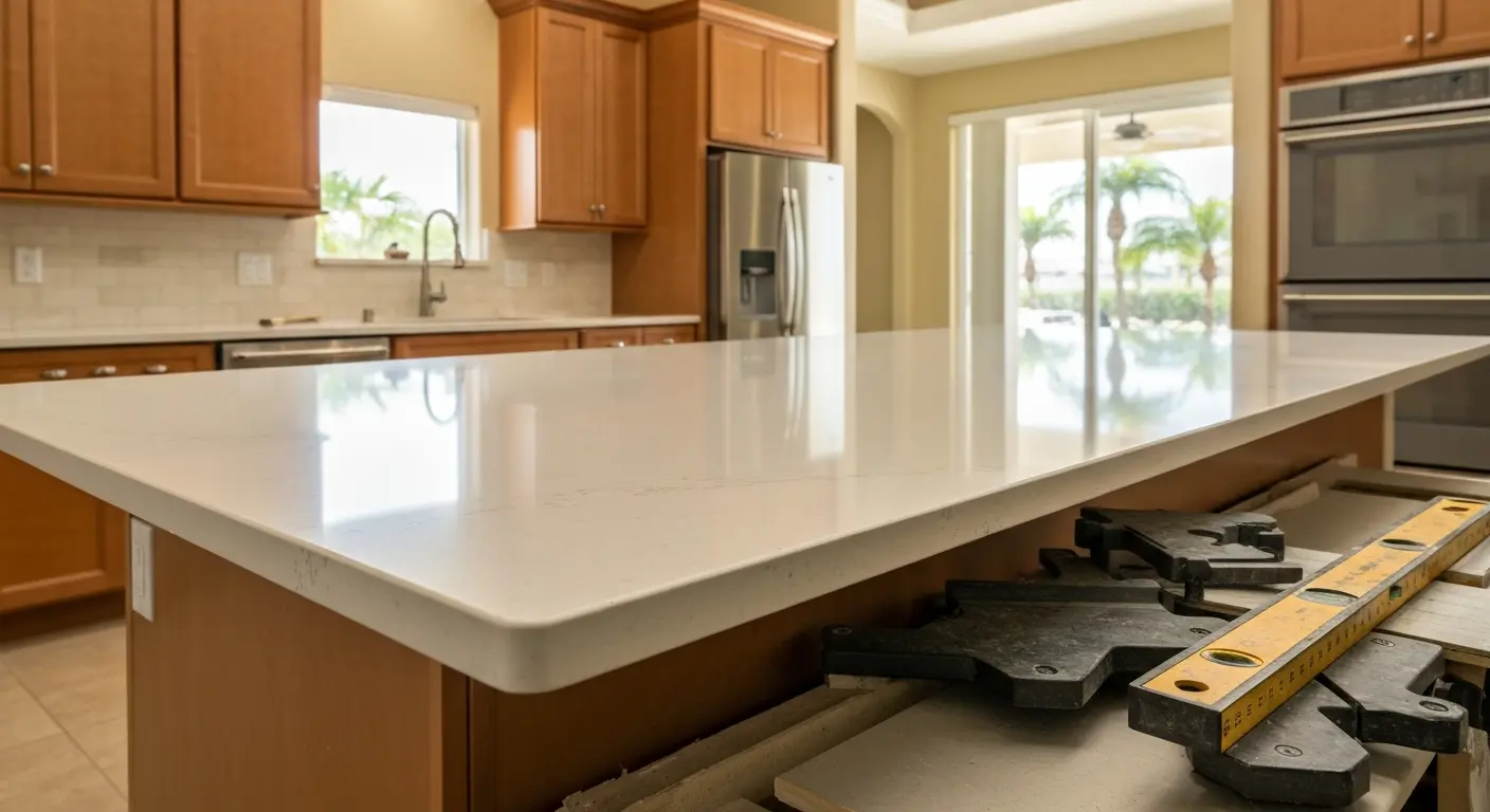 Kitchen countertop installation