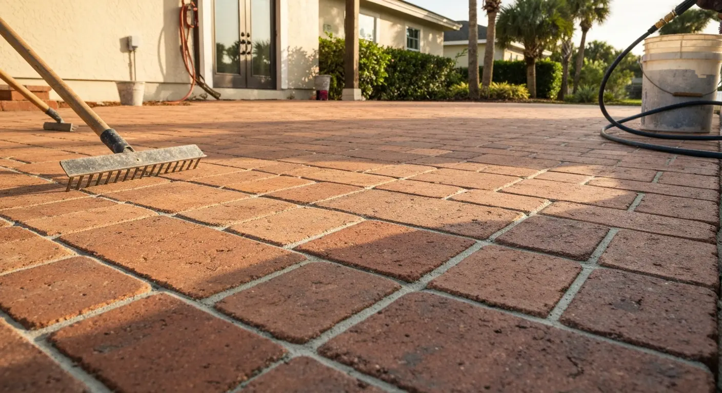 Paver repair and restoration work