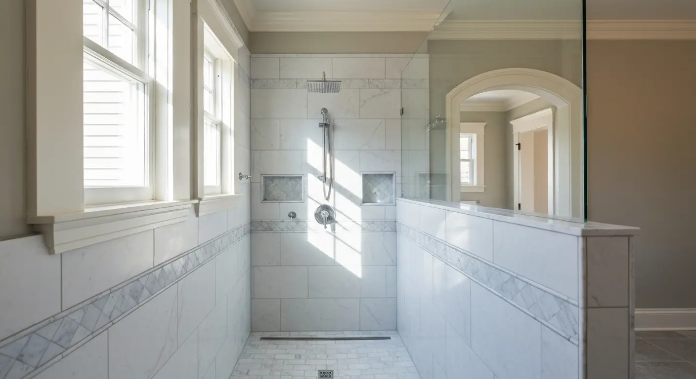 Custom tile shower