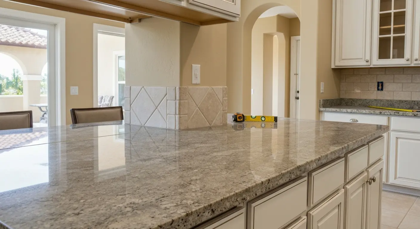 Kitchen countertop installation