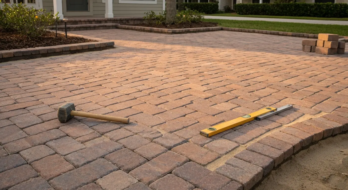 Brick paver installation