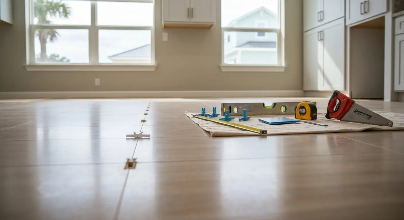 Kitchen flooring installation