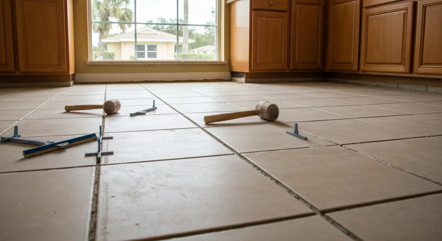Kitchen tile flooring