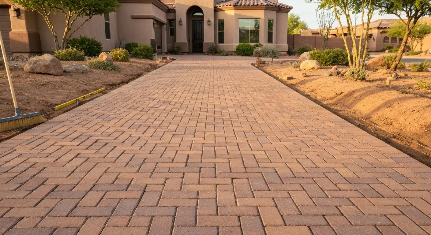 Brick paver patio