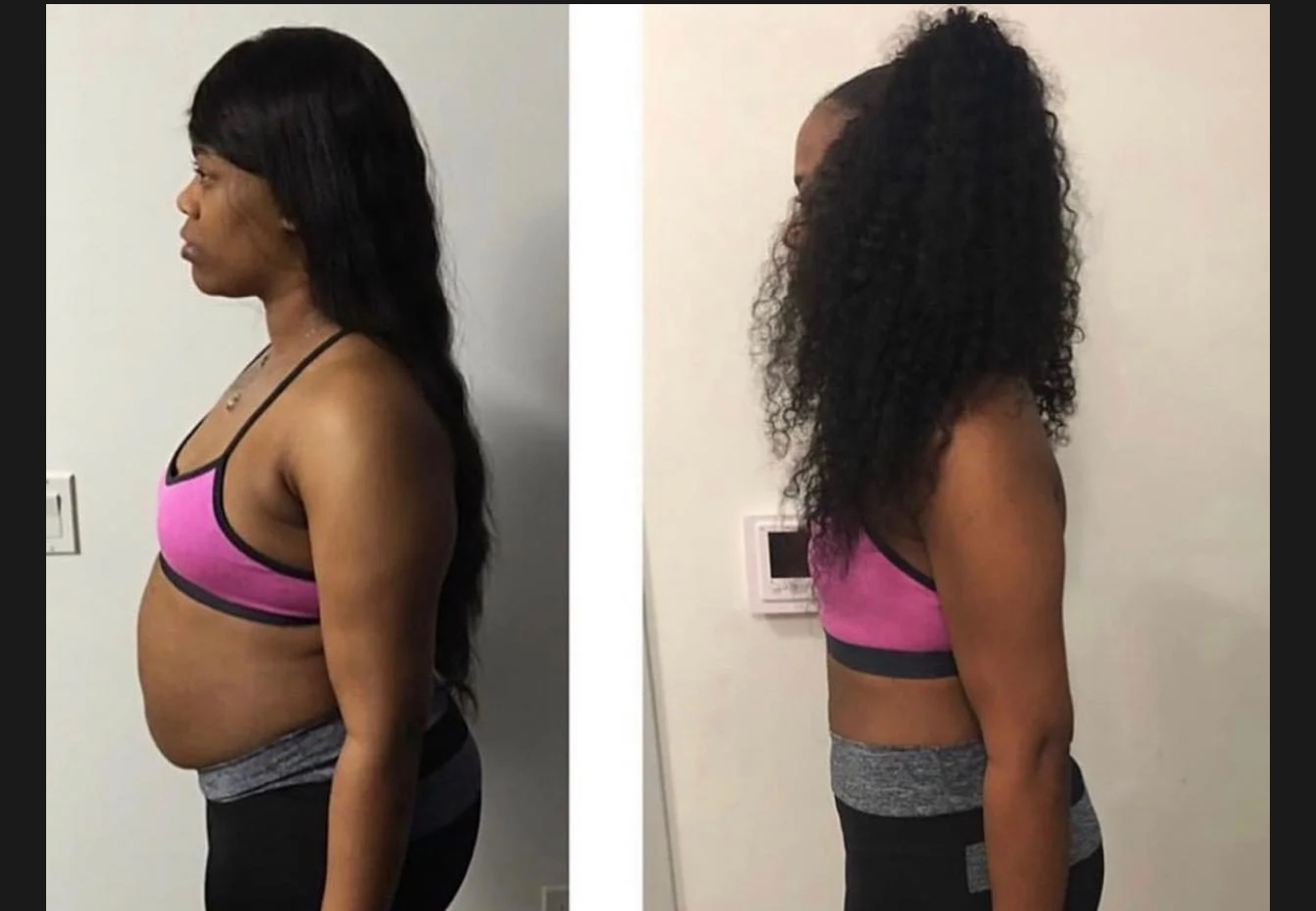 Body By Chibby client body transformation before and after