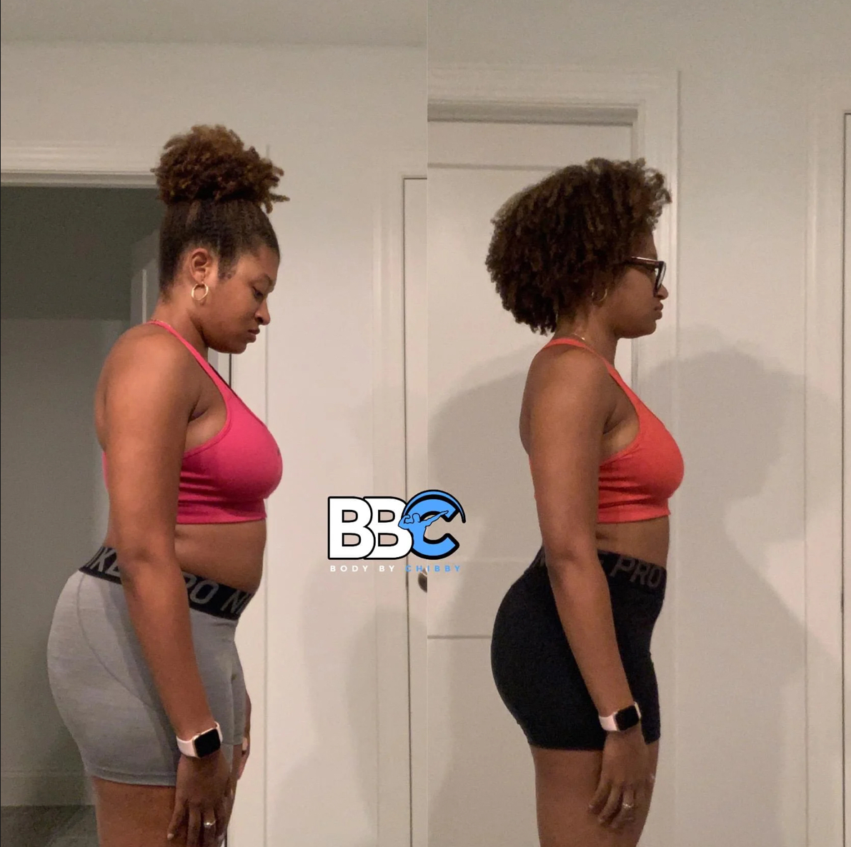 Tasia Body By Chibby before and after transformation