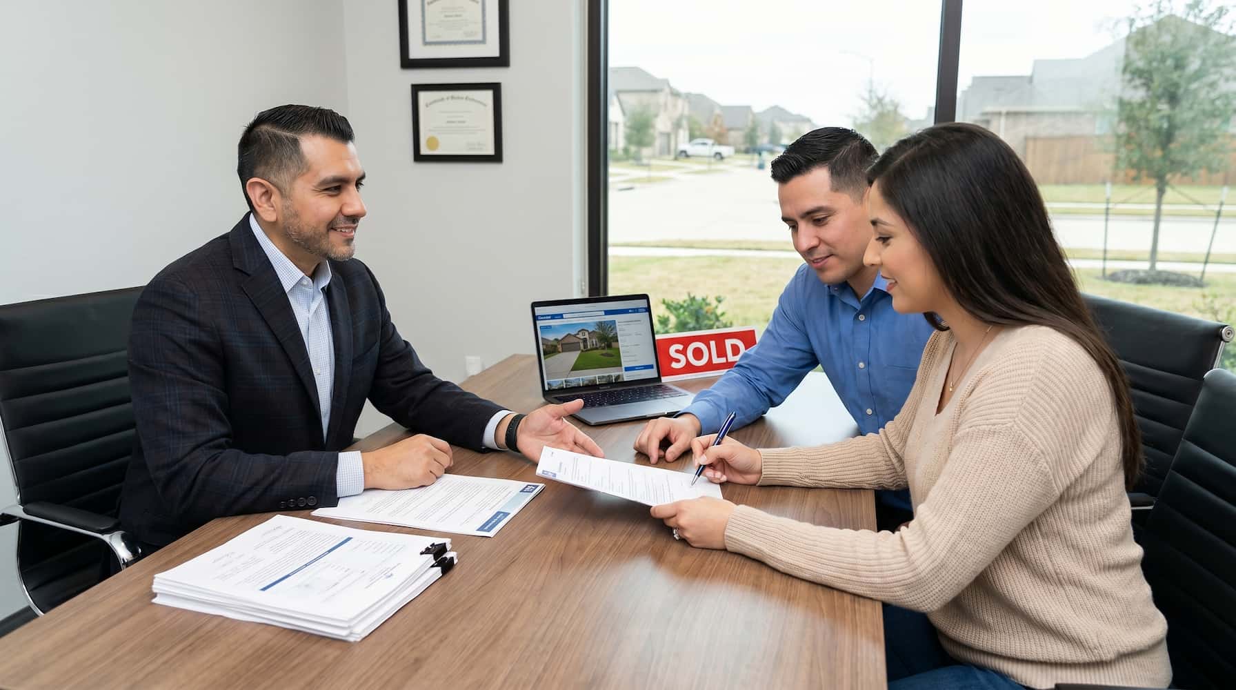 Happy clients meeting