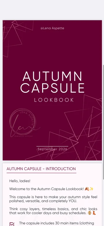 Step 3: the lookbook open on a phone