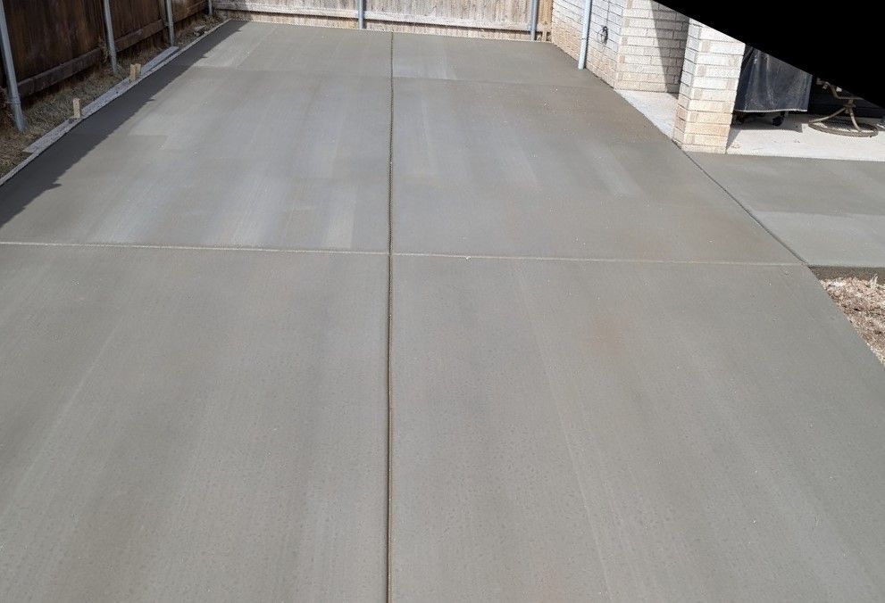 New concrete driveway slab after a concrete repair in Lubbock, TX