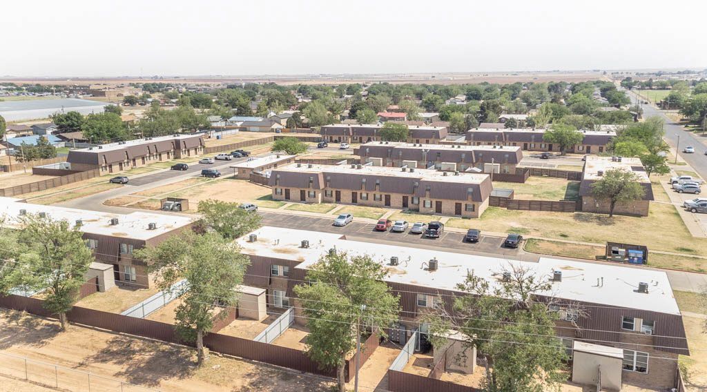 Aerial view of an apartment complex we maintain in Wolfforth, TX