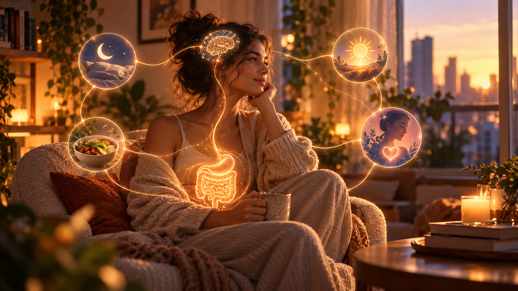 Woman practicing mindfulness and relaxation