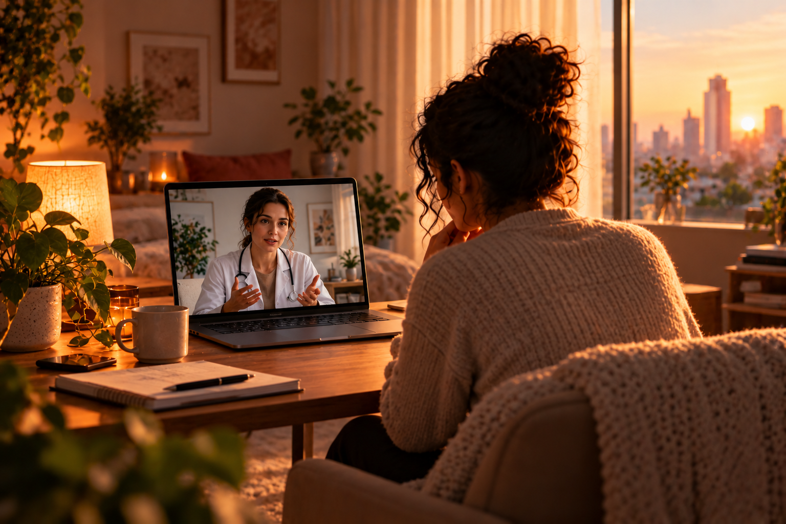Healthcare professional offering medical guidance