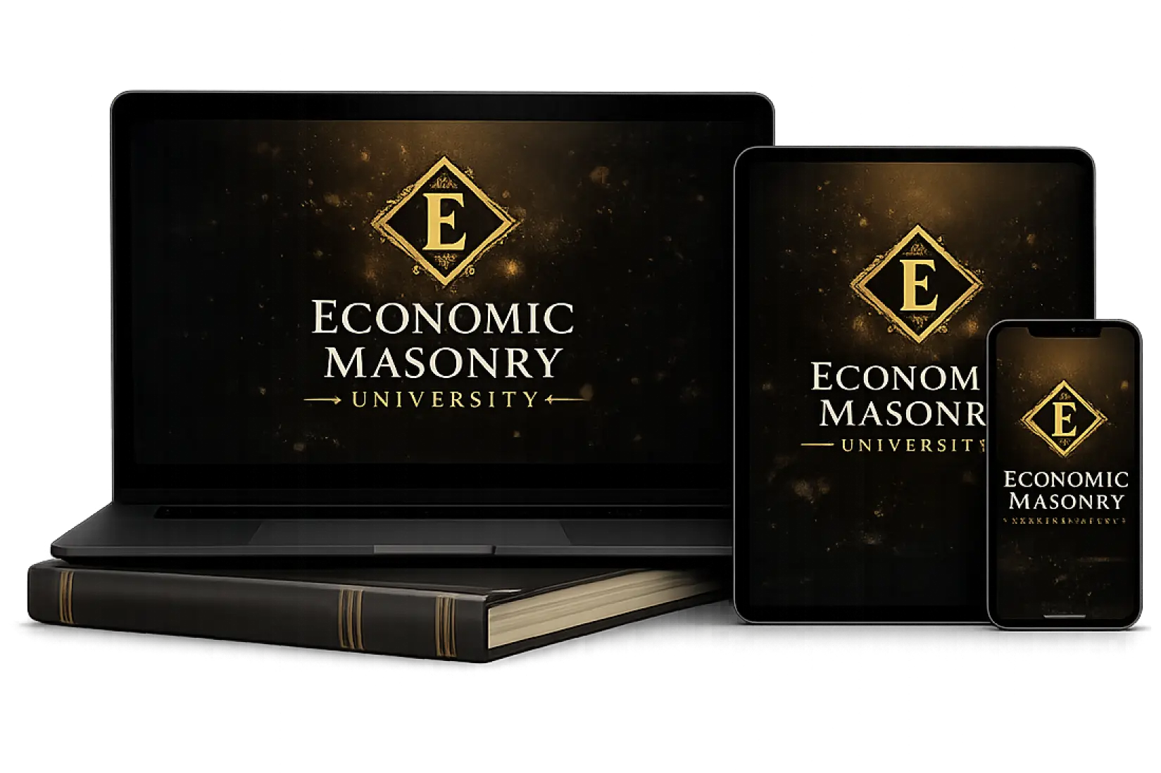 Economic Masonry University access on laptop, tablet, and phone