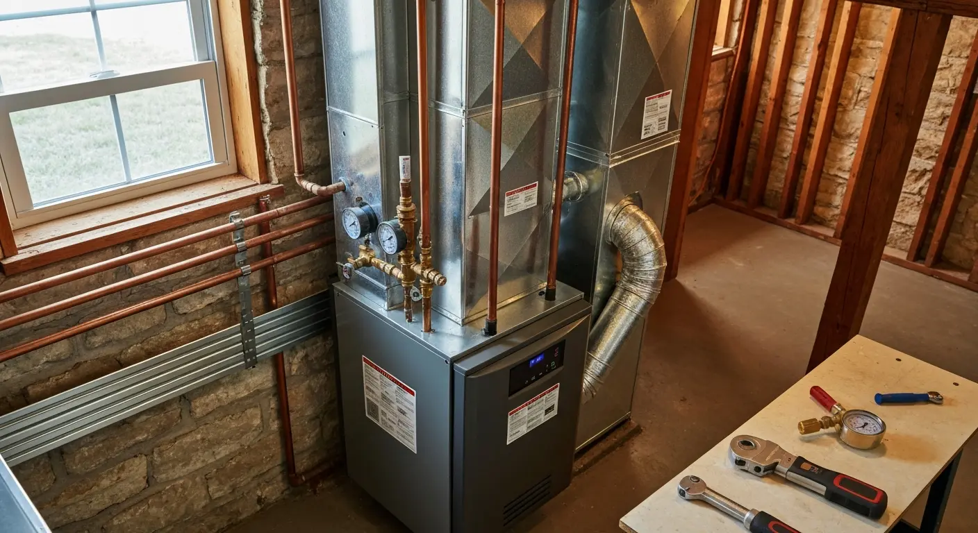 New heating system installation