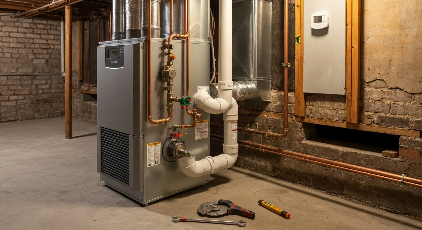 New heating system installation