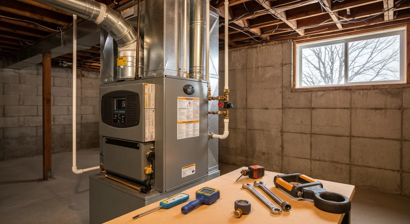 New heating system installation