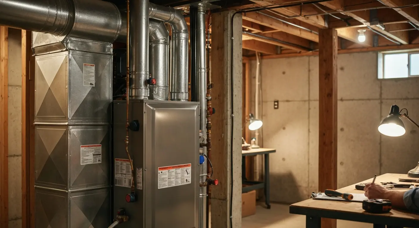 Modern furnace installation