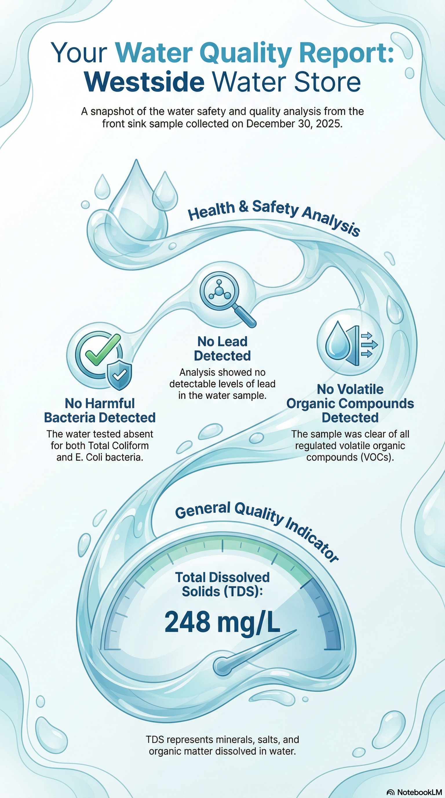 family drinking water