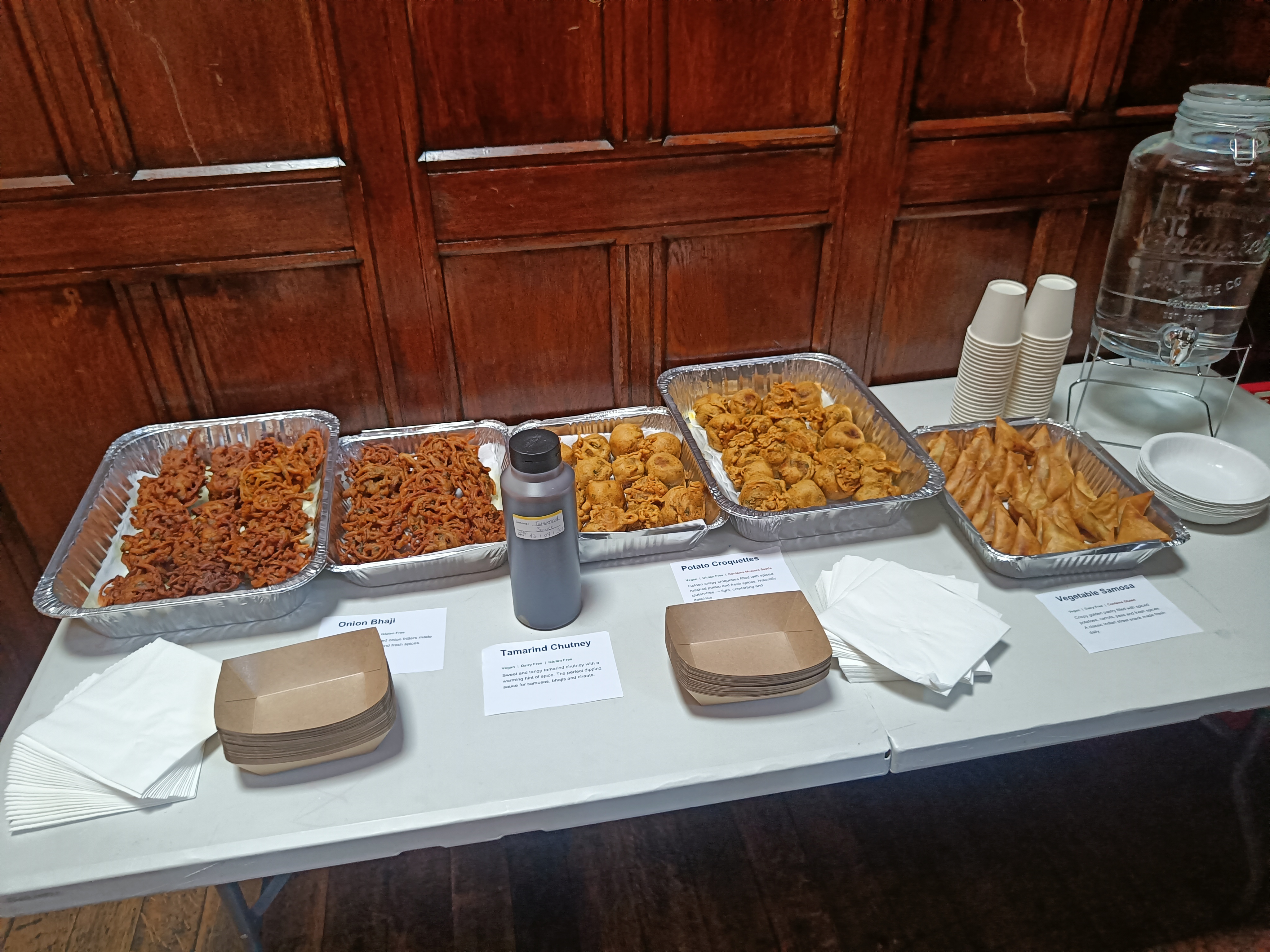 Professional Indian street food catering team serving guests in the City of London Professional Indian street food catering team serving guests in the City of London