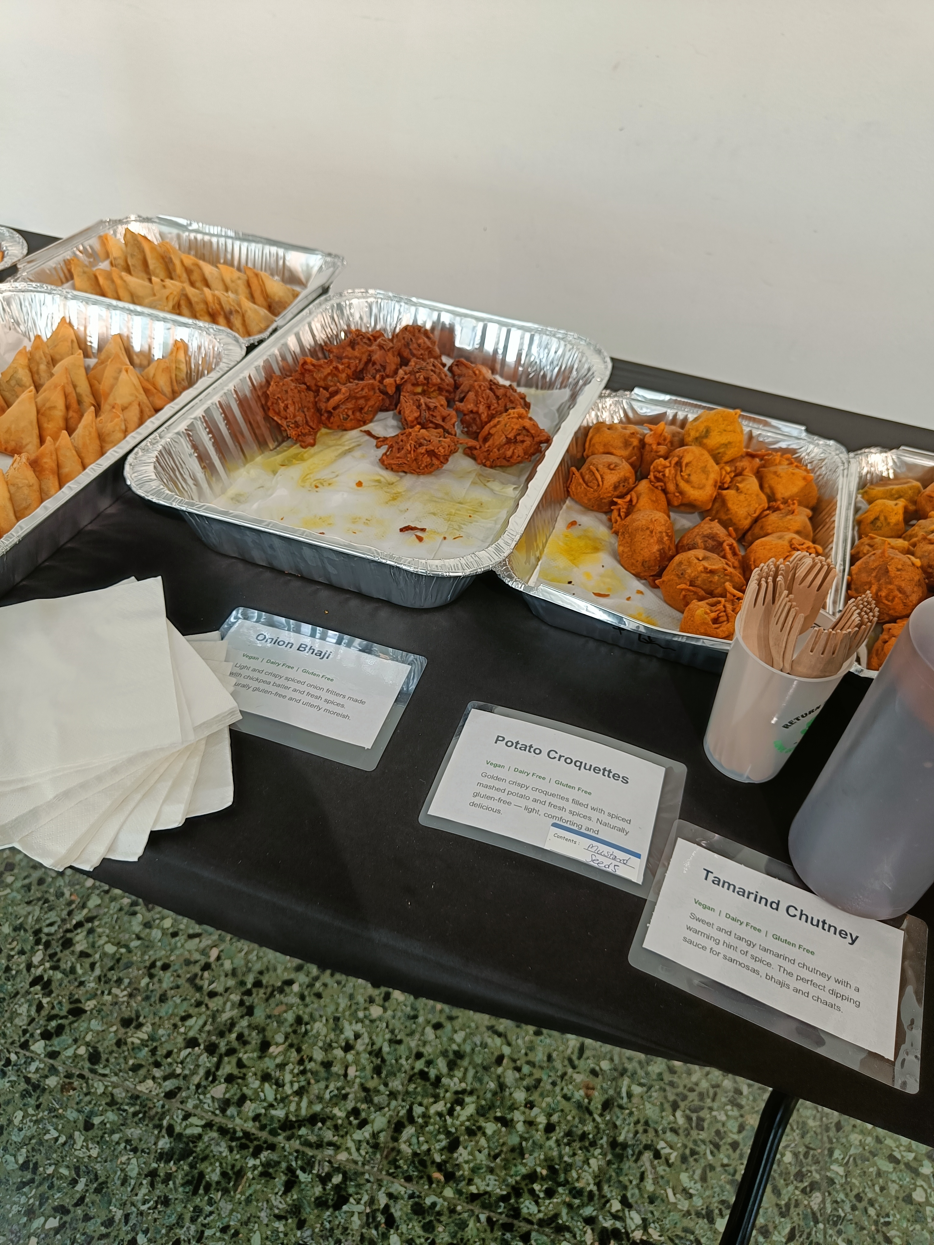 Handmade potato croquettes and onion bhajis for London office parties Handmade potato croquettes and onion bhajis for London office parties