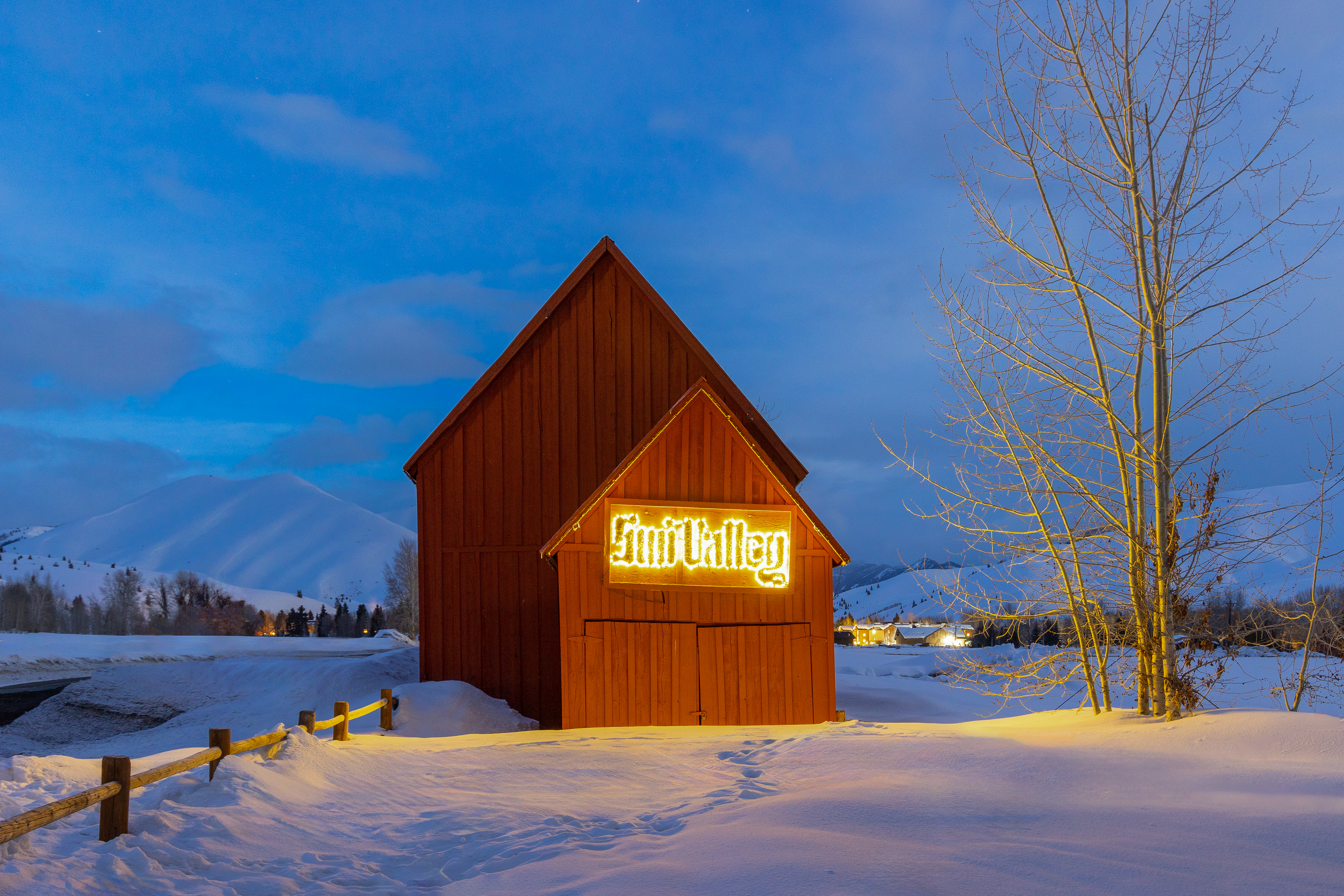 A Sun Valley home set against the mountains