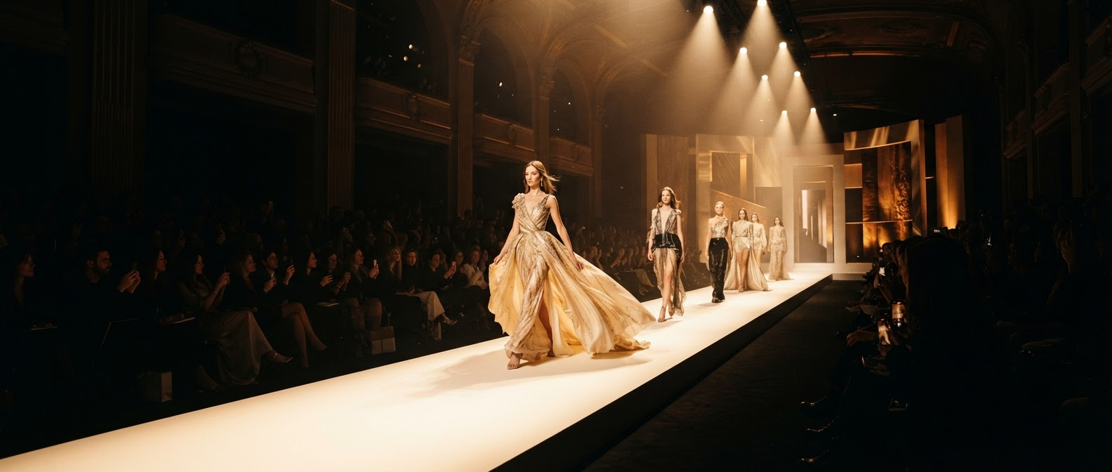 Golden Runway Gown