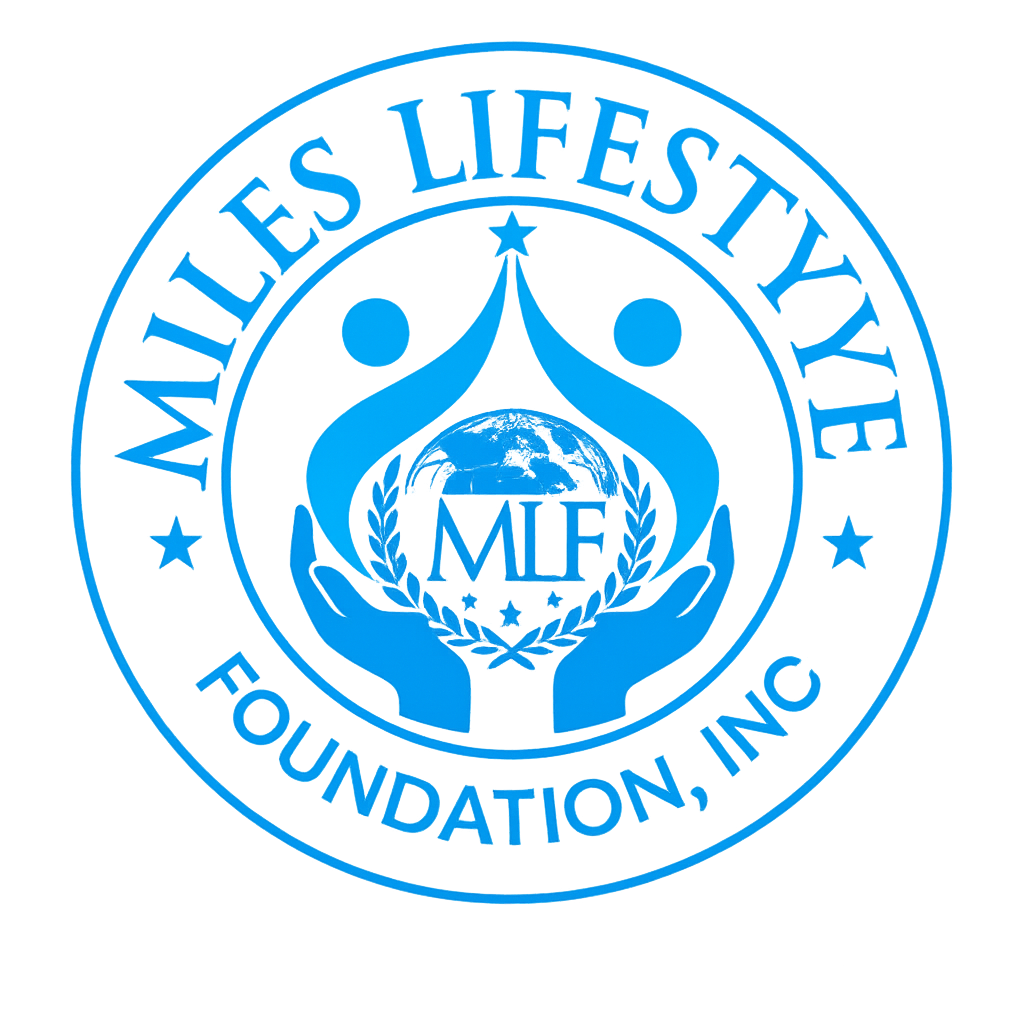 Miles Lifestyle Foundation logo promoting preventive health screenings and community wellness programs