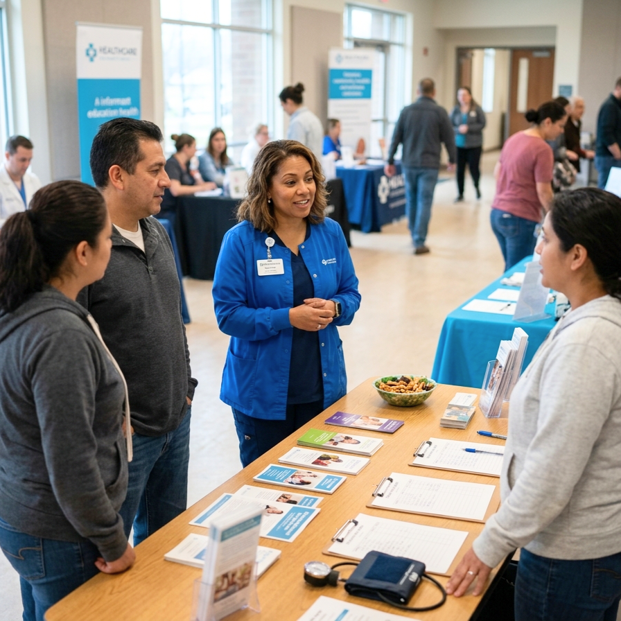 Community health outreach event with preventive screenings and wellness education hosted by Miles Lifestyle Foundation